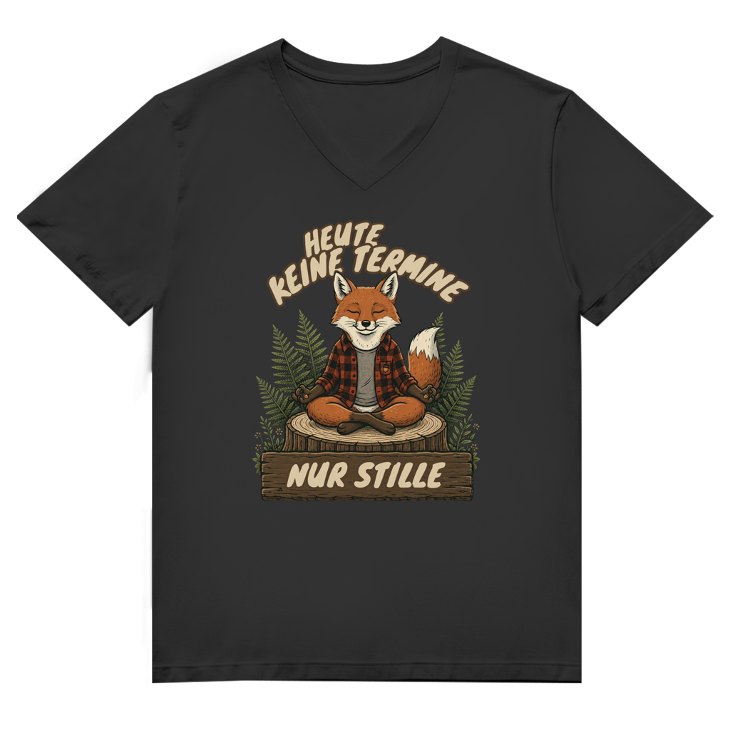 Fuchs Herren V-Neck T-Shirt