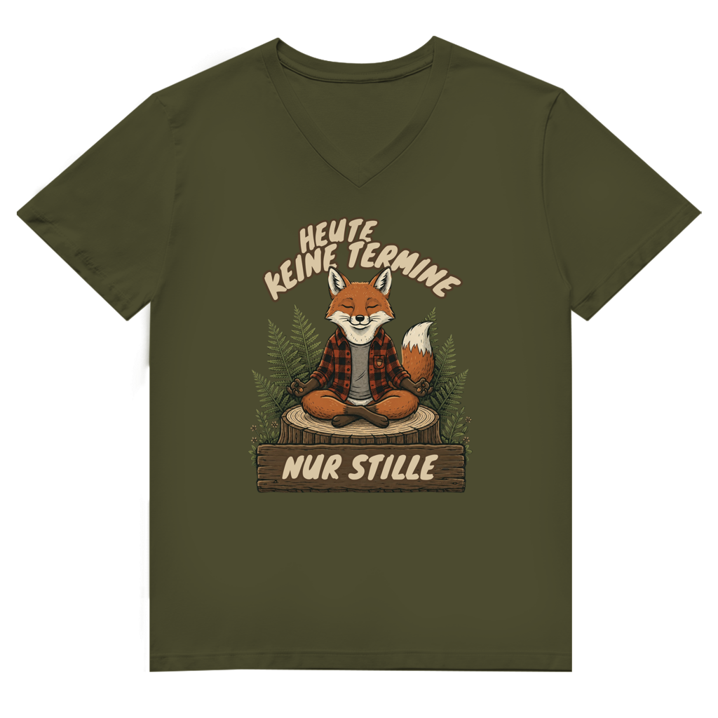 Fuchs Herren V-Neck T-Shirt
