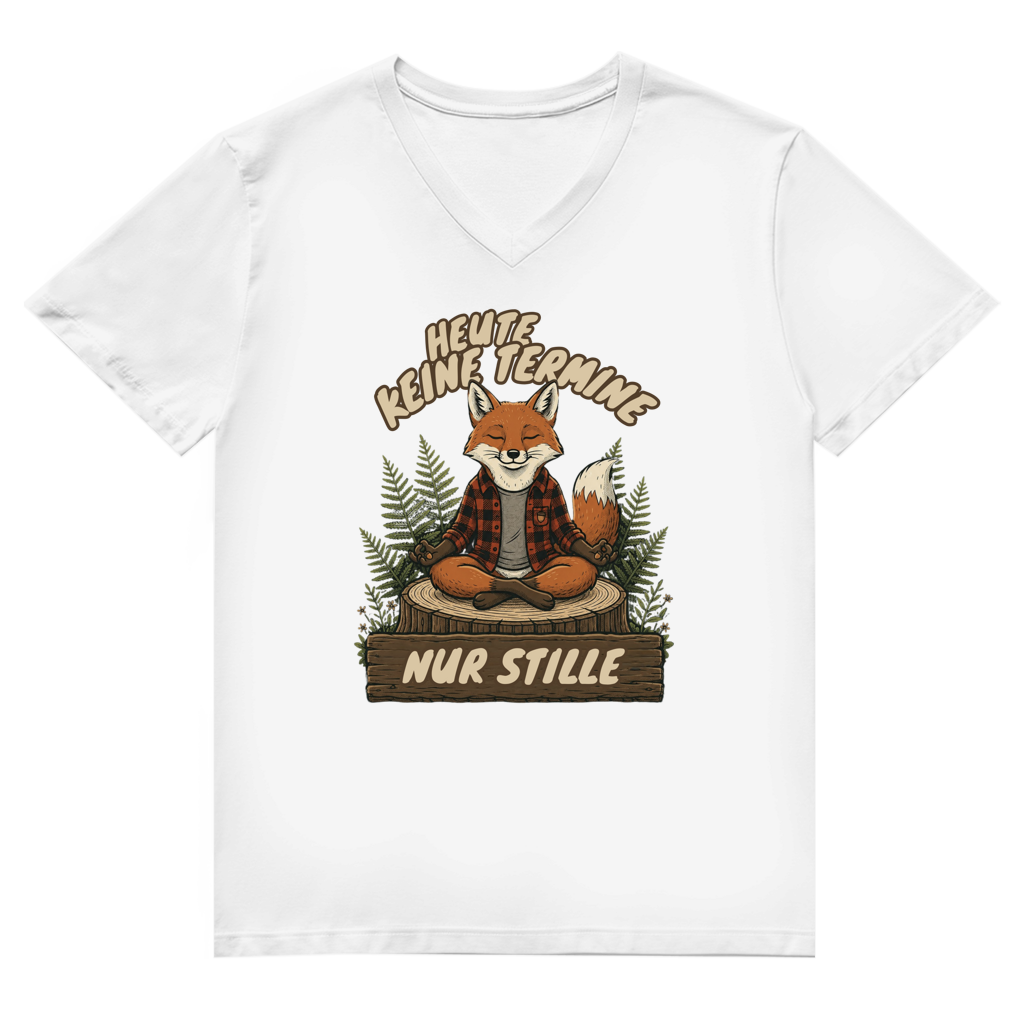 Fuchs Herren V-Neck T-Shirt