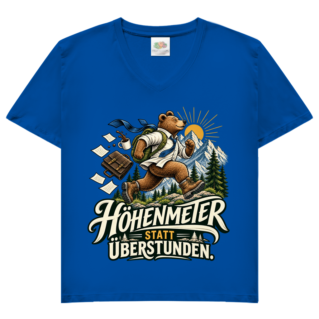 Damen V-Neck T-Shirt Höhenmeter