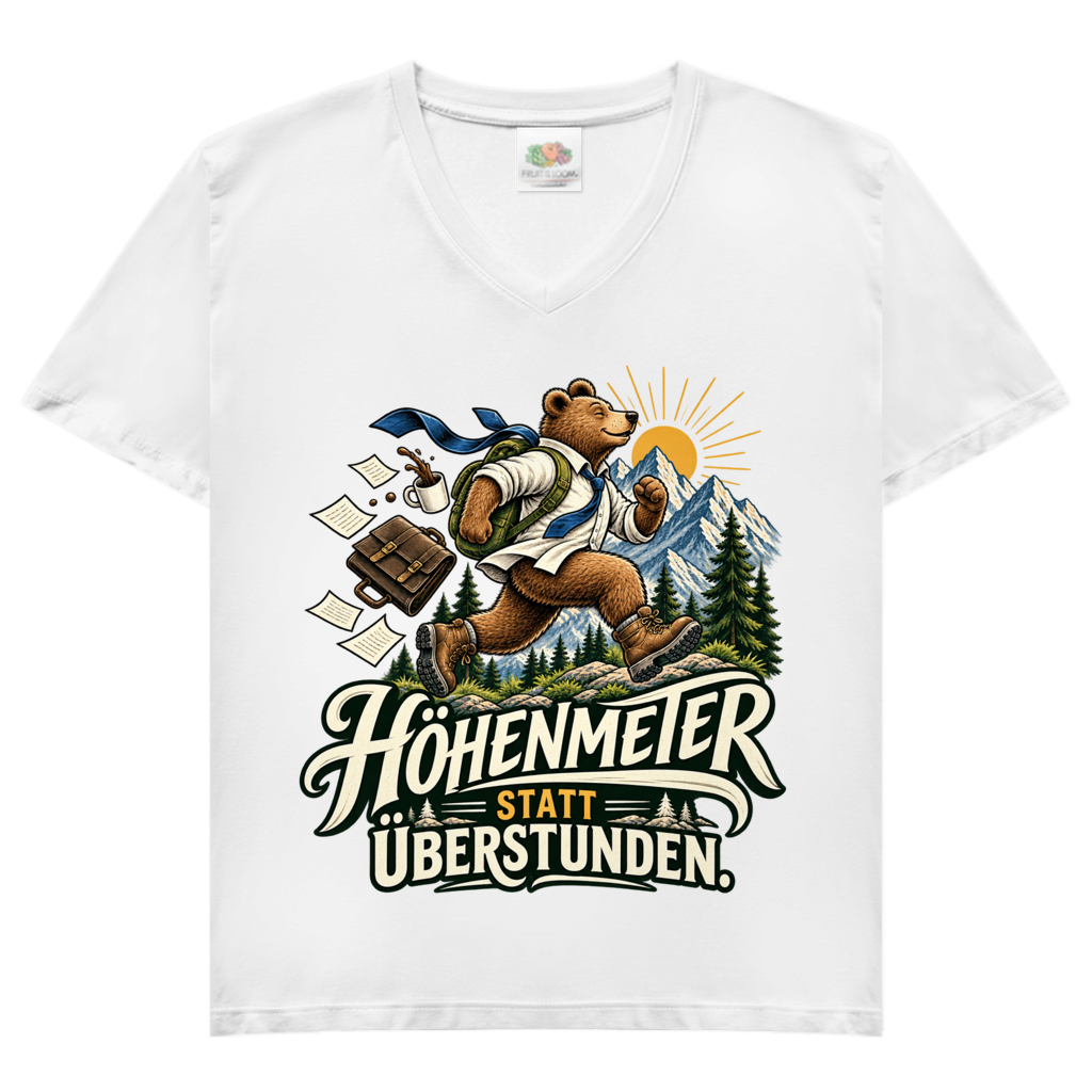 Damen V-Neck T-Shirt Höhenmeter