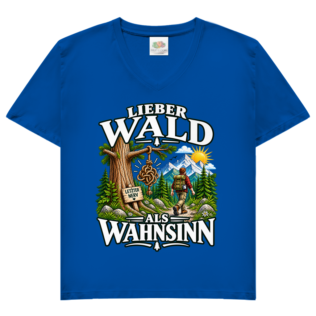 Damen V-Neck T-Shirt Wahnsinn